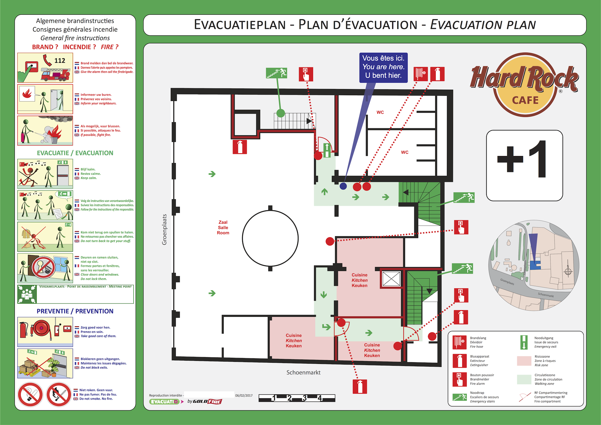 plan evacuation restaurant