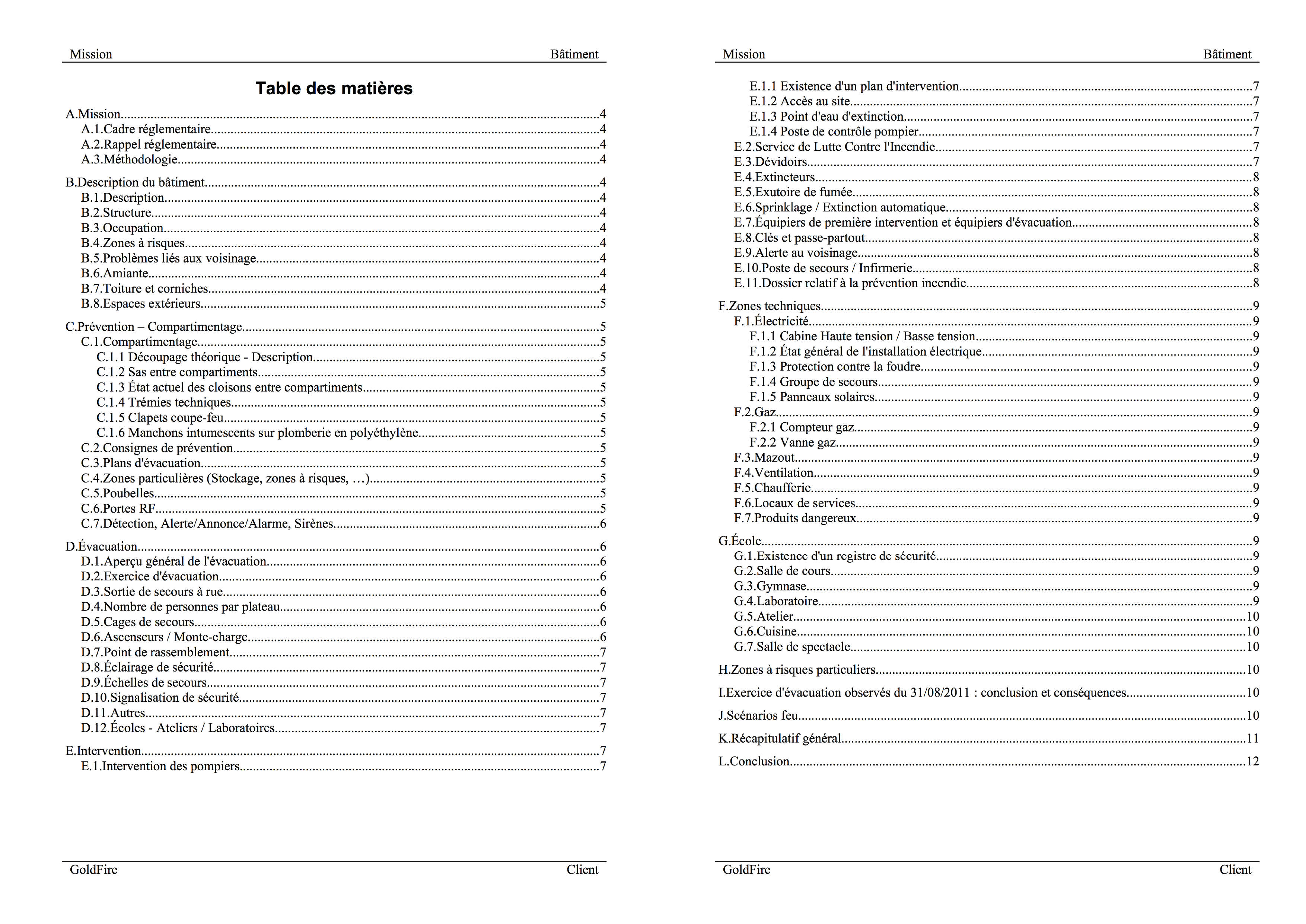 Rapport détaillé