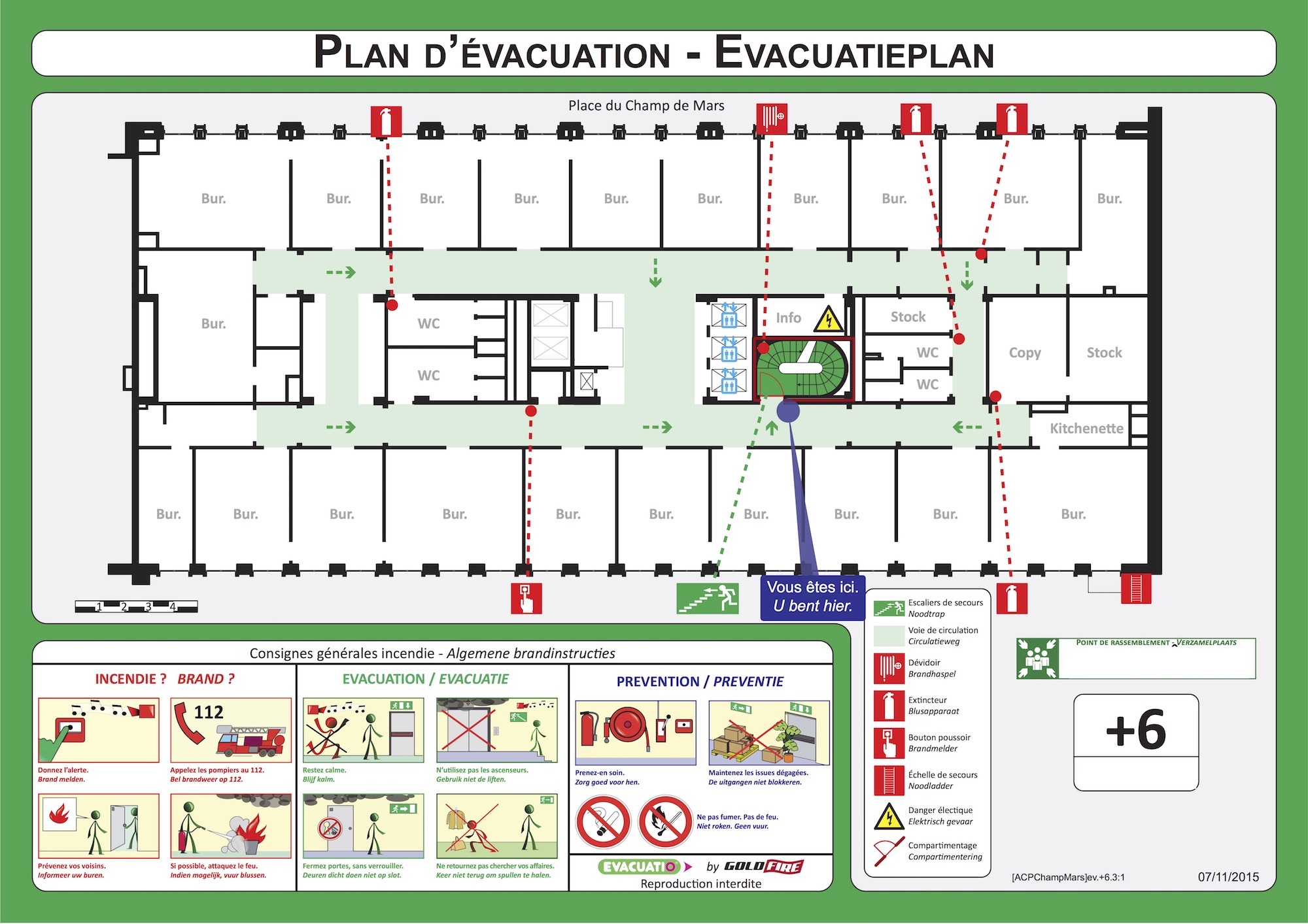 kantoor evacuatieplan