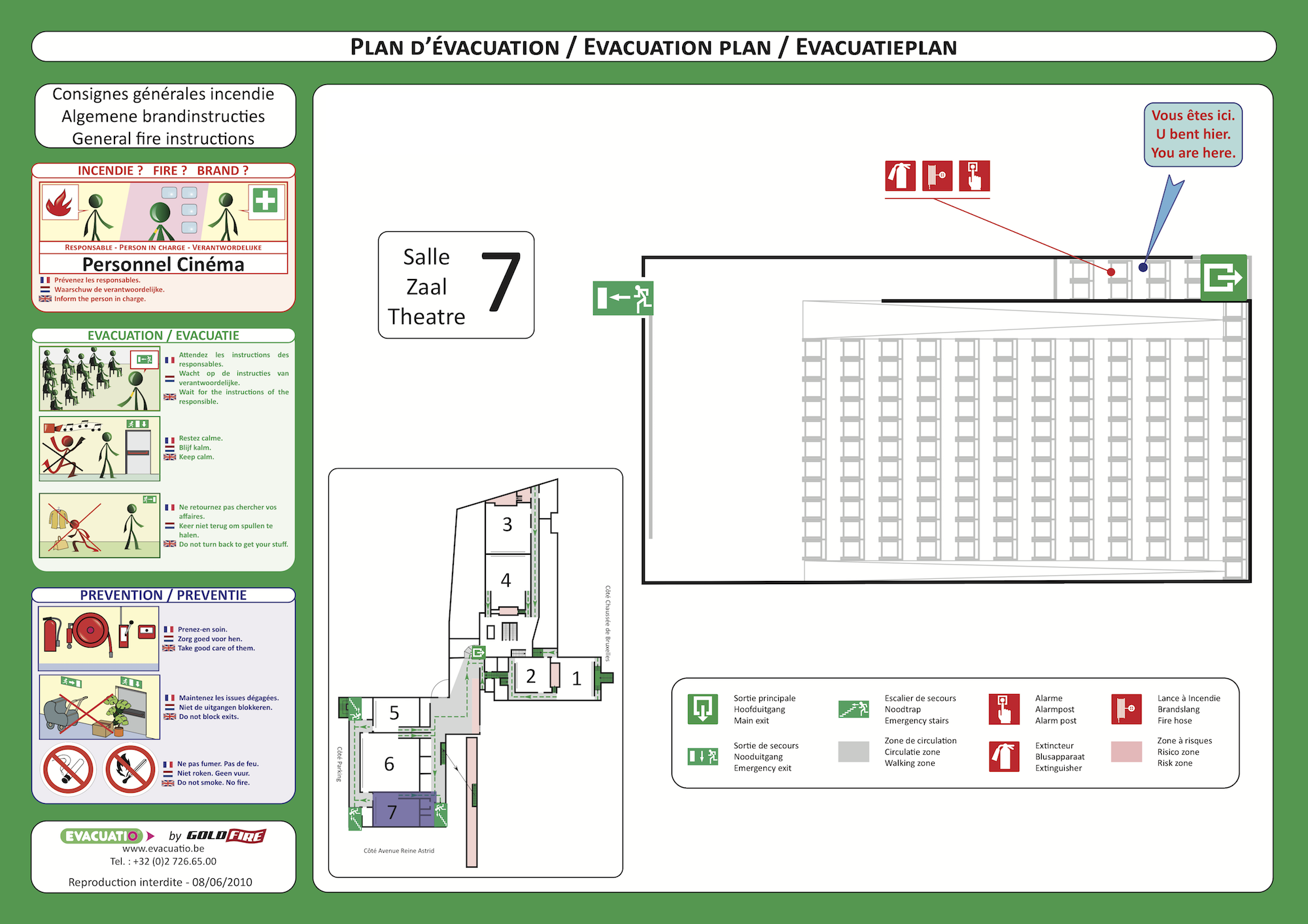 Bioscoop Evacuatieplan