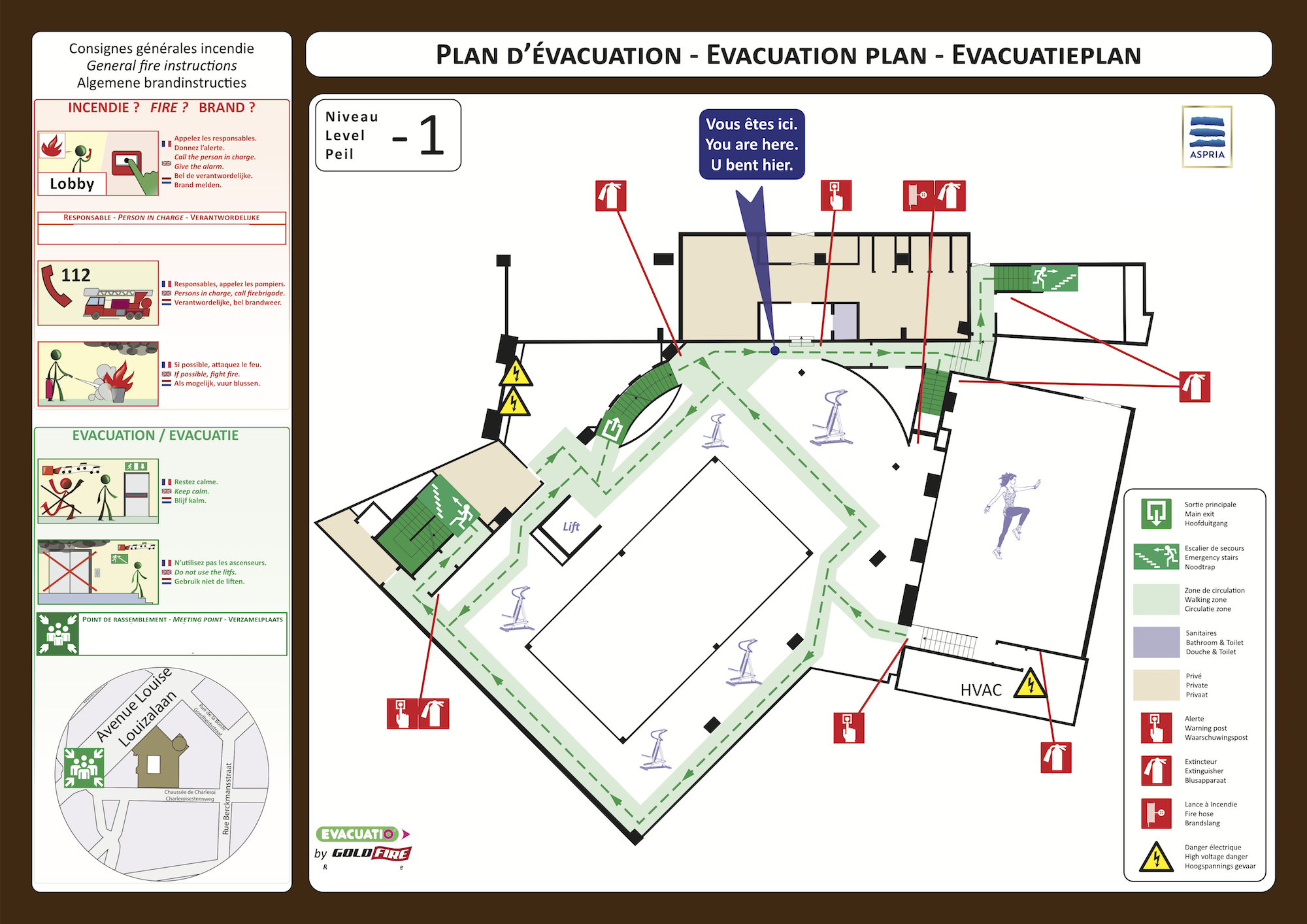 Evacuatieplan Sportzaal