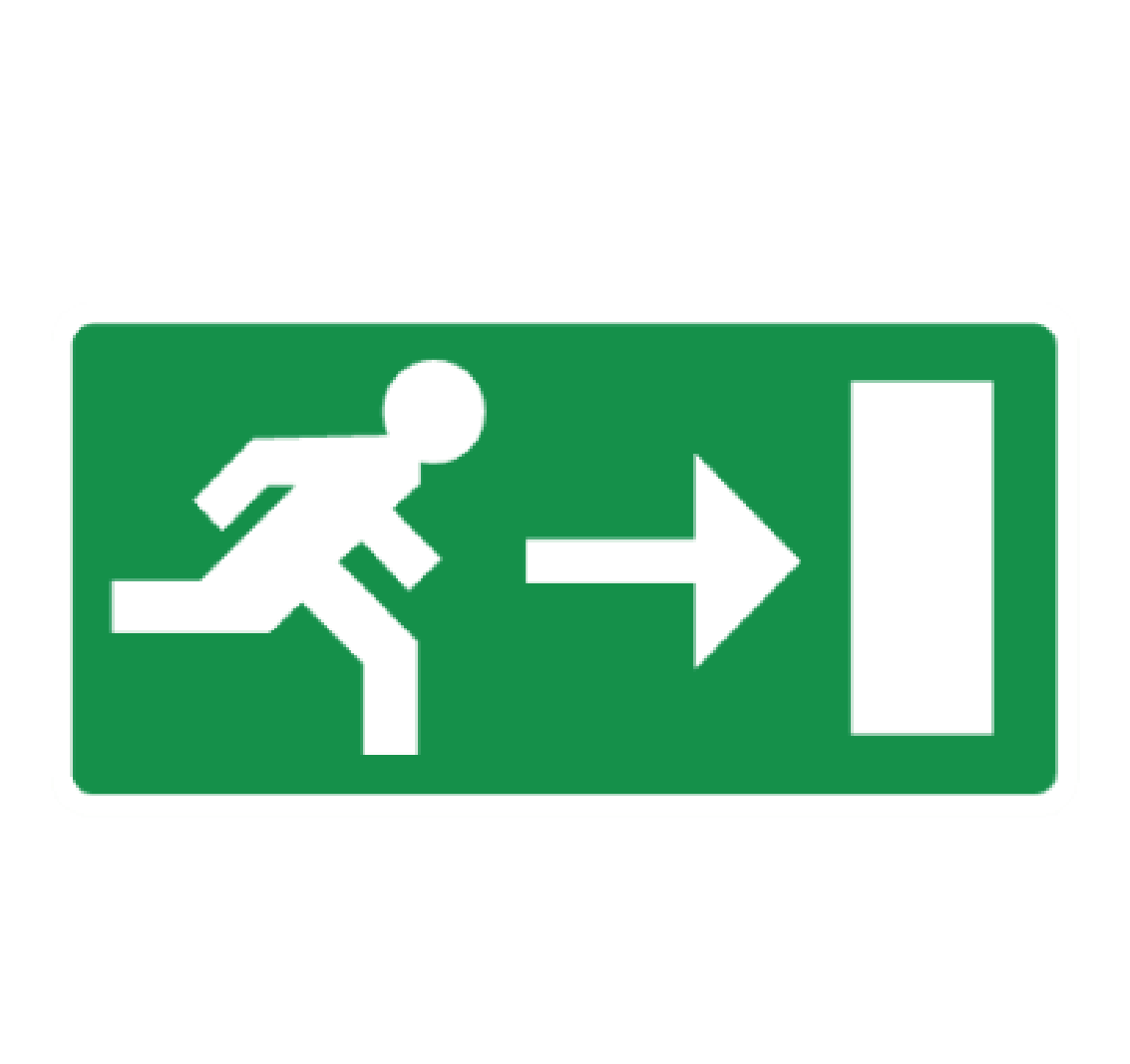 pictogram evacuatie