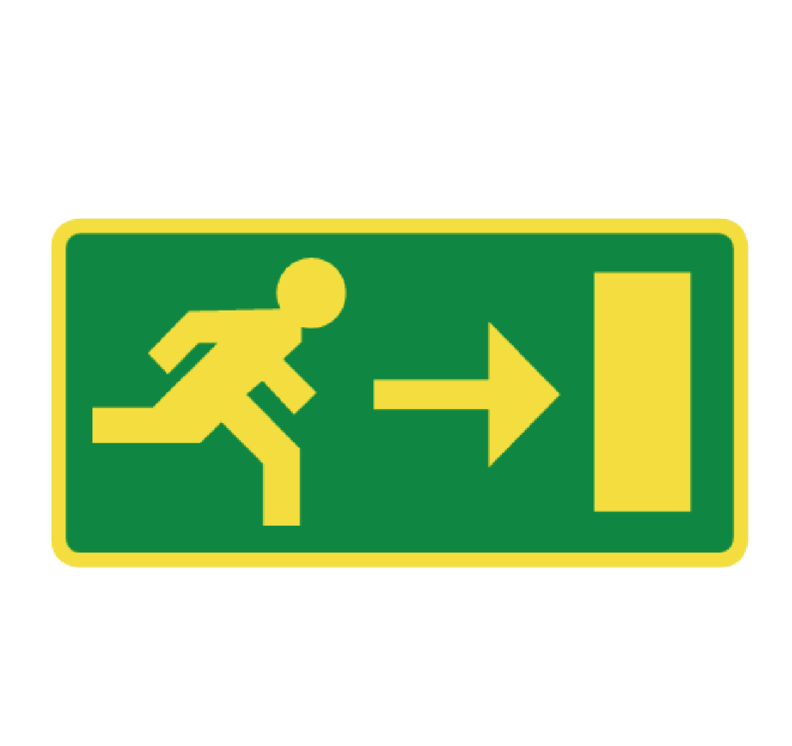 pictogram evacuation Photoluminescent